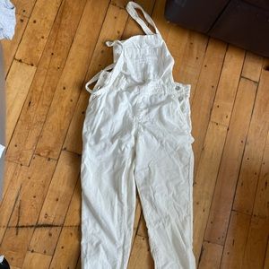 white Corduroy Overalls